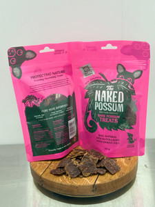Front of the Naked Possum Training Treats Pouch.
