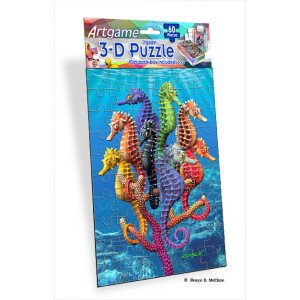 Artgame 3D Jigsaw Puzzle - Seahorses | 60 Pieces