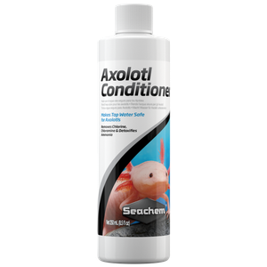 Front of Seachem Axolotl Water Conditioner Bottle