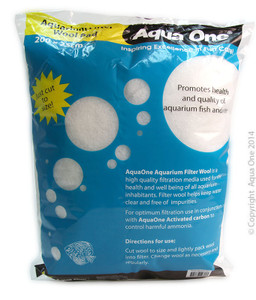 Front of Aqua One Filter Wool Coarse 200x25cm Bag