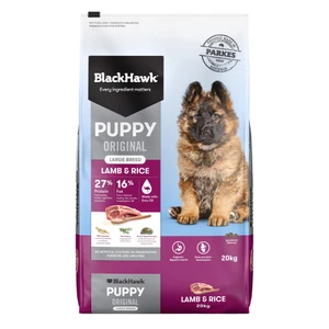 Front of Black Hawk Puppy Large Breed Lamb & Rice 20kg