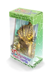 Front of Artgame 3D Dinosaur Fact Cards - Green Pack