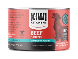 Kiwi Kitchens Wet Puppy Dinner Beef & Mussel - 170g