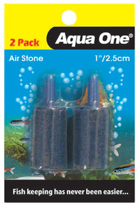 Aqua One Air Stone - 1 Inch 2.5cm Cylinder 2pk Aqua One Air Stone - 1 Inch 2.5cm Cylinder 2pk