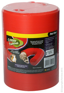 Pet One - Tunnel Critter 15cm X 80cm Large - Red Pet One - Tunnel Critter 15cm X 80cm Large - Red