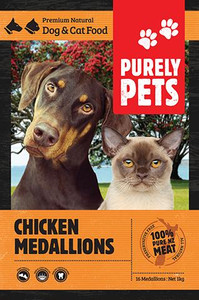 Purely Pets Chicken Medallions 3kg Purely Pets Chicken Medallions 3kg