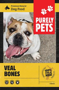 Purely Pets Veal Bones 3kg Purely Pets Veal Bones 3kg