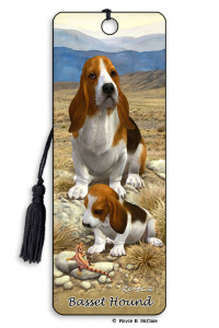 Front of Artgame 3D Bookmark - Basset Hound