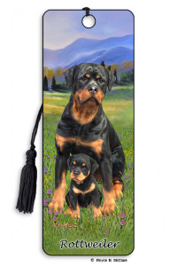 Front of Artgame 3D Bookmark - Rottweiler