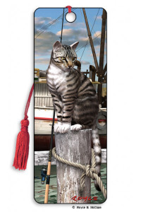 Front of Artgame 3D Bookmark - Wharf Cat