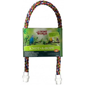 Living World Knot A Rope Perch 51cm X 16mm Banana Scented Living World Knot A Rope Perch 51cm X 16mm Banana Scented