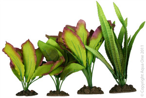 Unpackaged Aqua One Silk Plant - 4pk Mix | 24243