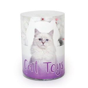 Cat Toy Mice Grey/White