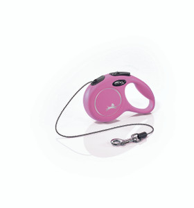 Flexi New Classic Cord 3m Pink Retractable Leash - XS Flexi New Classic Cord 3m Pink Retractable Leash - XS
