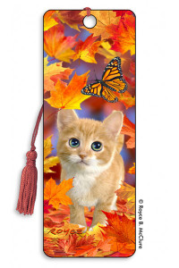 Front of Artgame 3D Bookmark - Fall Kitten