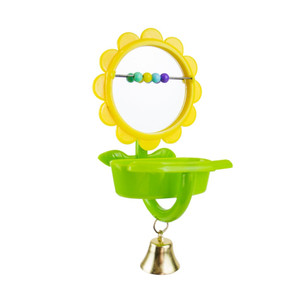 Avian Care Flower Mirror With Beads Cup and Perch Avian Care Flower Mirror With Beads Cup and Perch