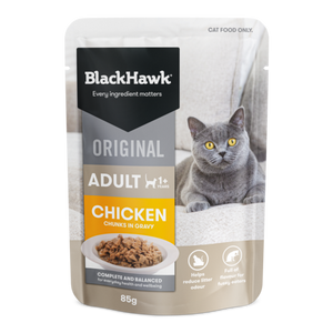 Black Hawk Chicken In Gravy Wet Adult Cat Food 85g Black Hawk Chicken In Gravy Wet Adult Cat Food 85g