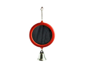 Avian Care Round Mirror With Bell Bird Toy Avian Care Round Mirror With Bell Bird Toy