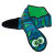 Outward Hound Invincible Snake 6 Squeak Blue and Green