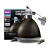 Arcadia Ceramic Reflector Clamp Lamp 200mm GRAPHITE