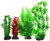 Aqua One Plastic Plant - 4pk Mix 3 24197; 24183; 24176; 24178