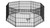 Pet One Puppy Pen - Black X8 Panels 60x75cm