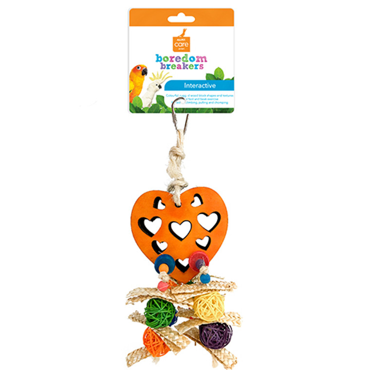 AVIAN CARE BIRD TOY HEART INTERACTIVE TOY SMALL