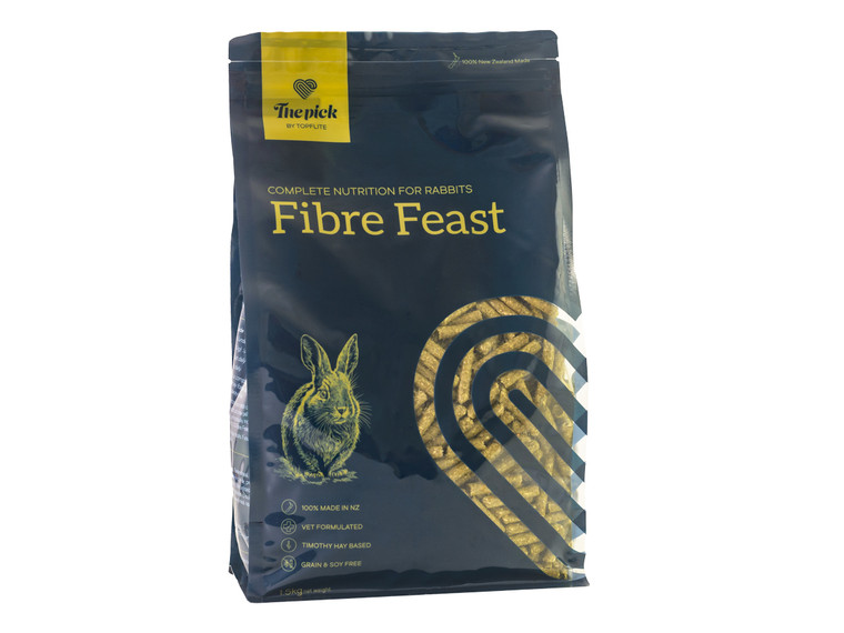 The front of The Pick - Fibre Feast Pellets for Rabbits Bag