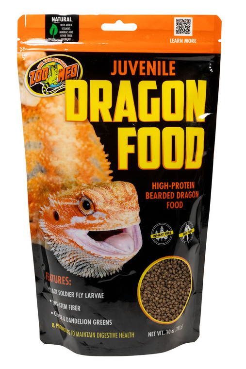 Front of the Zoo Med Natural Bearded Dragon Food with Probiotics Pouch