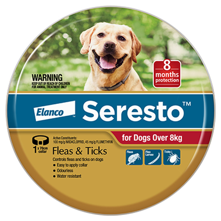 Seresto Flea Collar Large Dog, 8 months  worth of flea and tick treatment, great value.