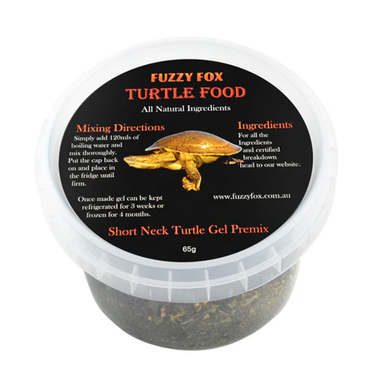 Fuzzy Fox Short Neck Turtle Mix, Short-Neck Turtle Food is a premium, nutritionally balanced diet specifically formulated to meet the dietary needs of Australian short-neck turtles.