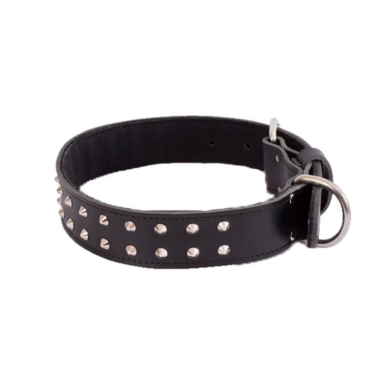 Beau Pets Bull Mastiff Studded Collar - 45mmx80cm, Made in Australia from genuine hide leather