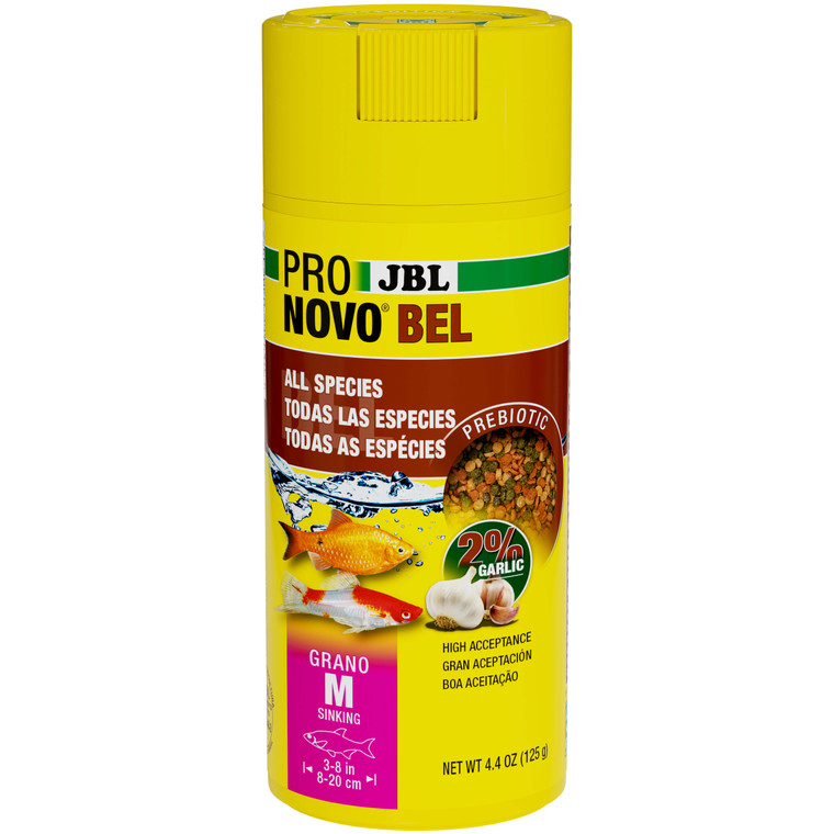 JBL PRONOVO Bel CLICK 250ml (125g) M Grano (main Food), JBL PRONOVO BEL staple food, the perfect nutrition for all omnivorous fish and fish communities. JBL PRONOVO Bel CLICK 250ml (125g) M Grano (main Food), JBL PRONOVO BEL staple food, the perfect nutrition for all omnivorous fish and fish communities.