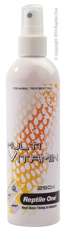 Front of Reptile One Multi-Vitamin & Mineral Spray 250ml spray bottle