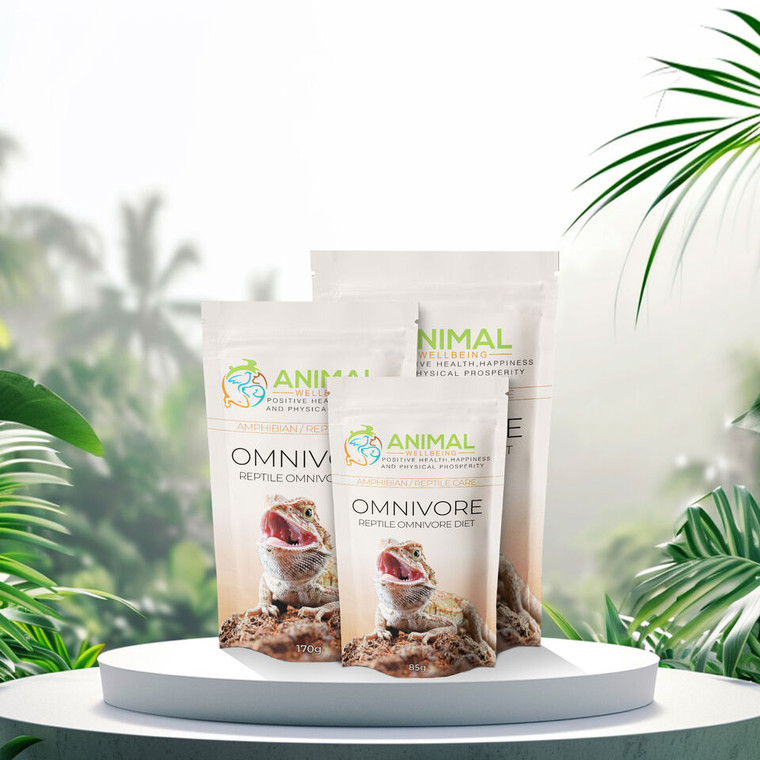 Front of Animal Wellbeing Gel Food - Reptile Omnivore Mix pouch