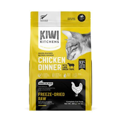 Front of Kiwi Kitchens Freeze Dried Cat Dinner Chicken - 285g Bag