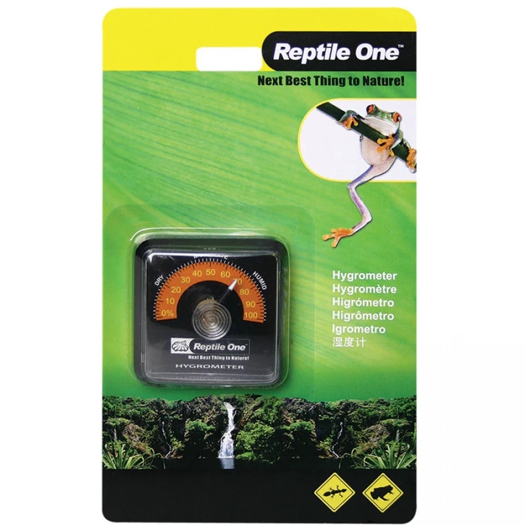 Front of Reptile One Stick On Hygrometer Packet