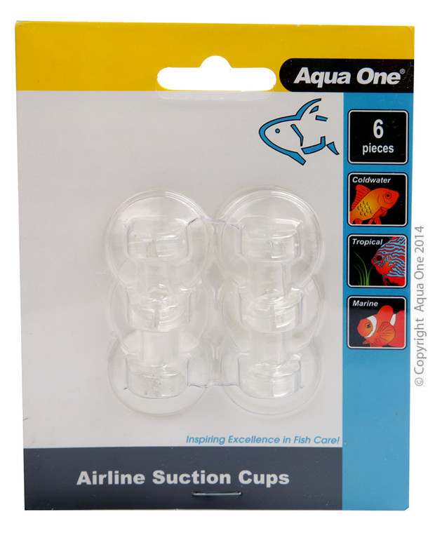 Aqua One Air Line Suction Cups (6pk)