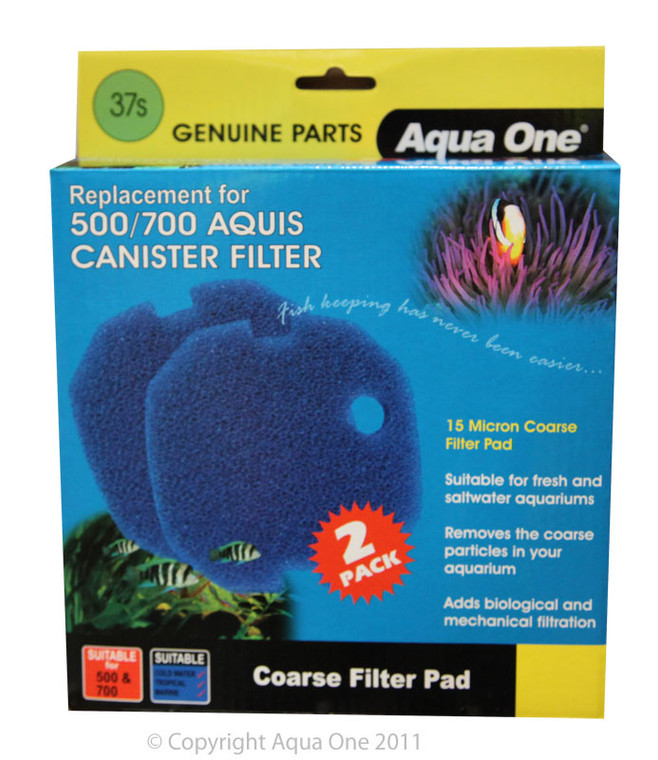 Aqua One Sponge Pad - Blue (15ppi) - 500/700 Aquis (2pk)