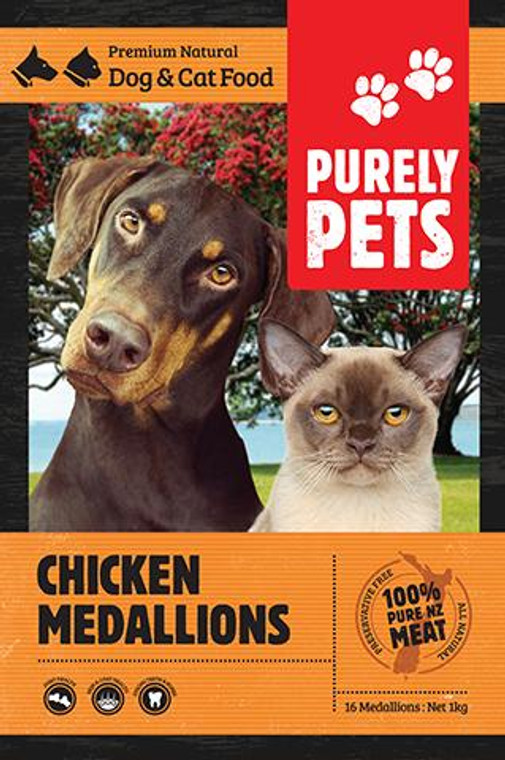 Purely Pets Chicken Medallions 3kg
