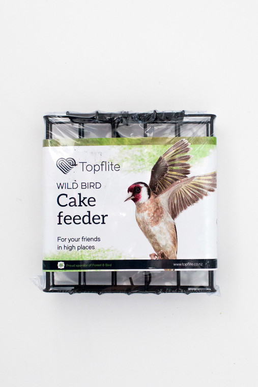 Front of the Topflite Wild Bird Cake Feeder, Energy Cake Holder