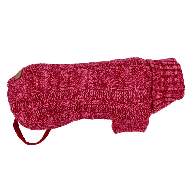 Huskimo Jumper Cableknit Chambray Red 40cm