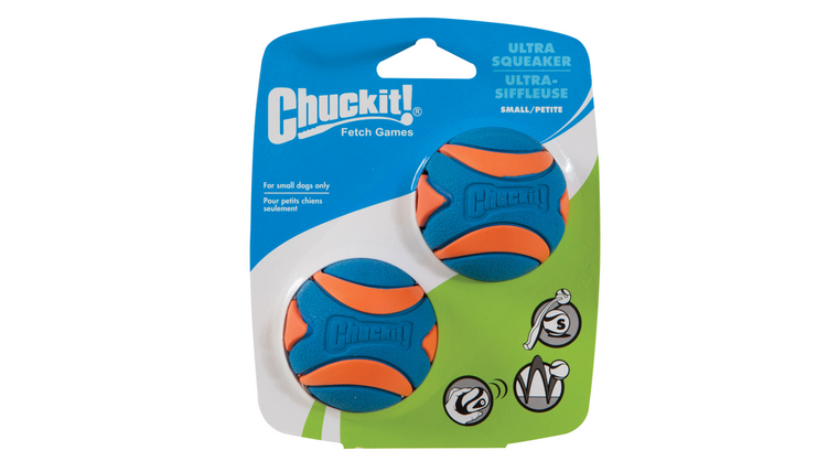 Chuckit! Ultra Squeaker Ball Sml - 2pk