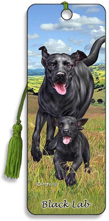 Front of Artgame 3D bookmark - Black Lab