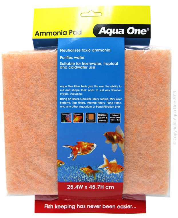 Aqua One Ammonia Pad - Self Cut Filter Pad 25.4x45.7cm