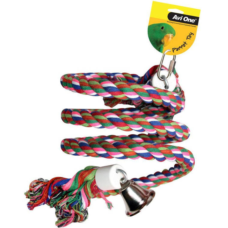 Avi One Parrot Toy - Rope Twister With Bell 40cm