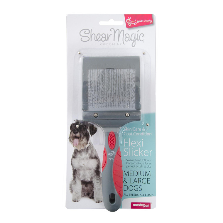 Yours Droolly Shear Magic Flexi Slicker For  Medium to Large Dogs