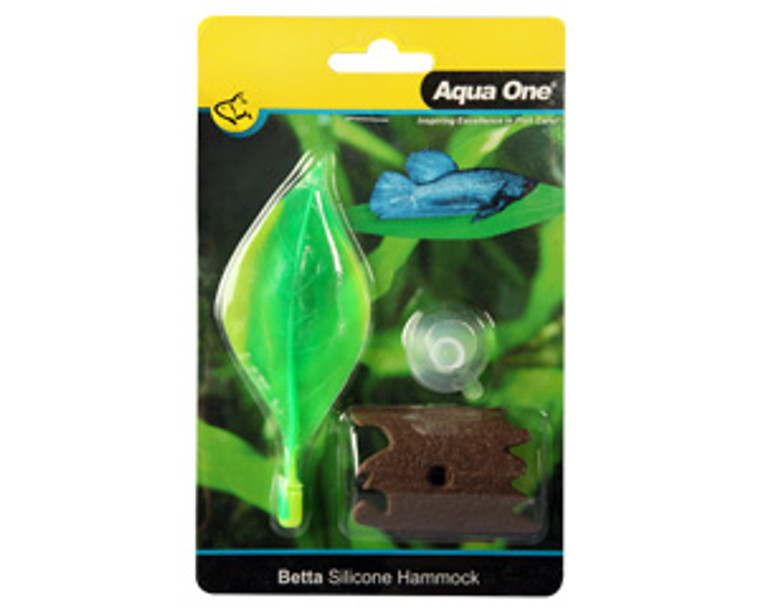 Aqua One Silicone Betta Leaf Hammock With Bark
