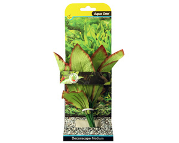 Aqua One Silk Plant - Amazon Red/Green 20cm (Sp2002)