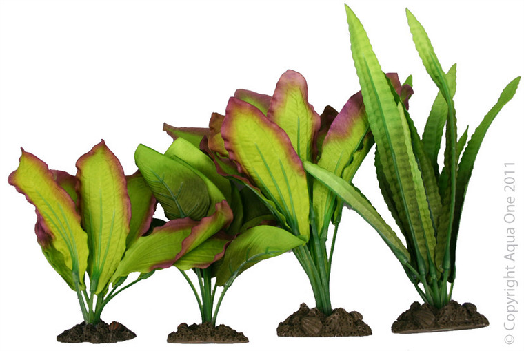 Unpackaged Aqua One Silk Plant - 4pk Mix | 24243